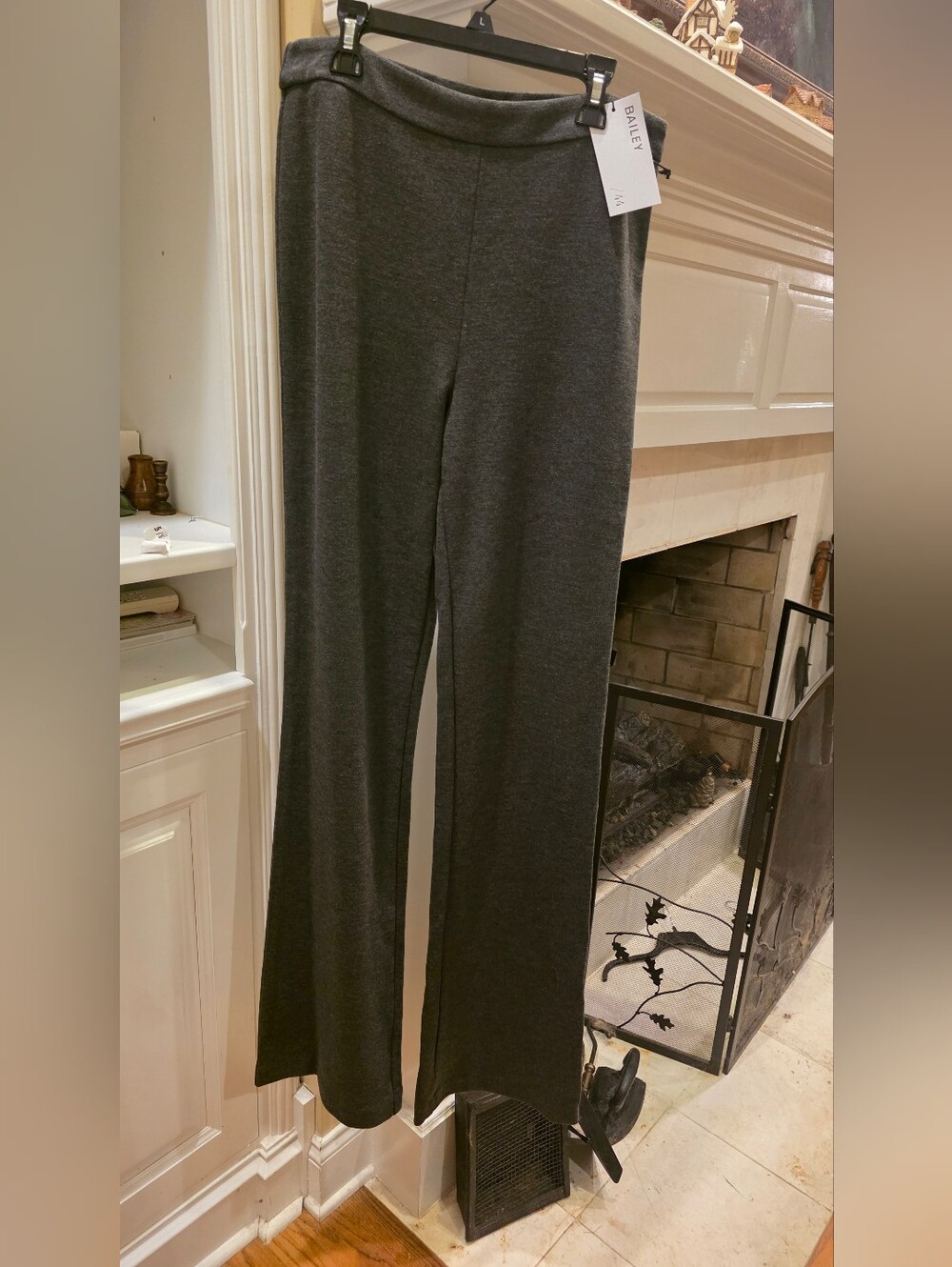 Bailey 44 Dark Gray Wide-Leg Knit Pants